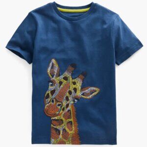 Mini Boden Kids' Embroidered Giraffe T-Shirt